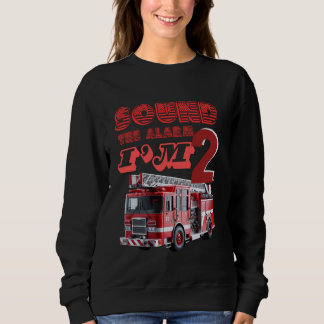 Sweatshirt Toddler Pompier Amusant Camion d'incendie Annivers