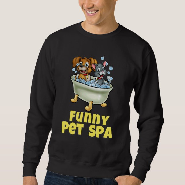 Sweatshirt Toiletteur pour chiens   Spa pour animaux 2 (Devant)