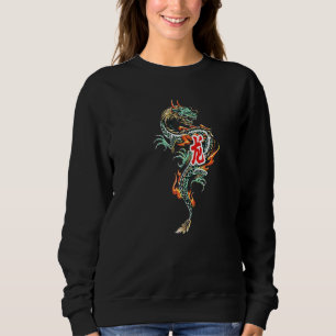 Sweatshirt Tokyo Dragon Asiatique Néo-Rétro 80s Japonais Dr