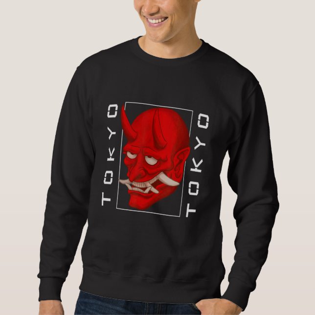 Sweatshirt Tokyo Japanese Demon Oni Design (Devant)