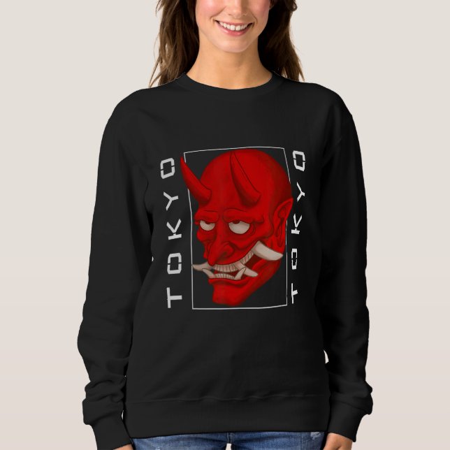 Sweatshirt Tokyo Japanese Demon Oni Design (Devant)