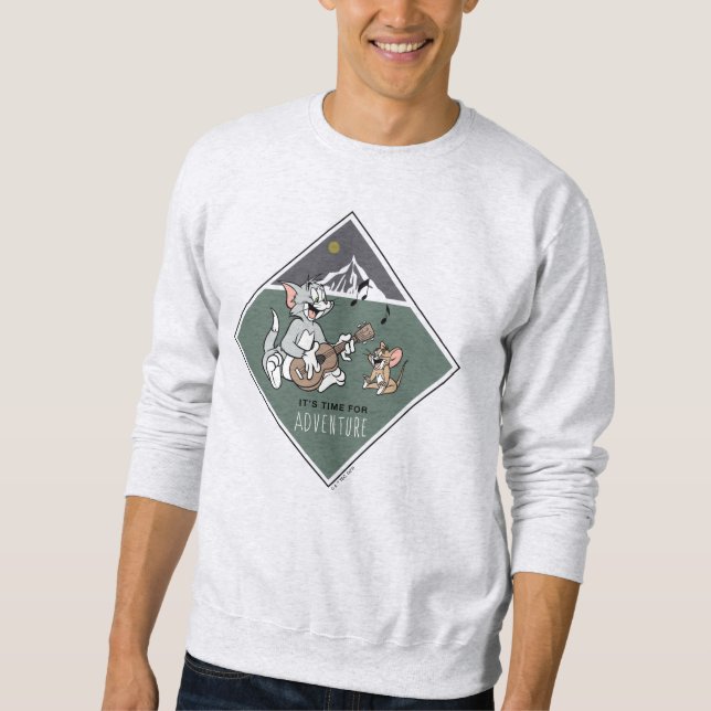Sweatshirt Tom & Jerry "Il est temps pour l'aventure" (Devant)