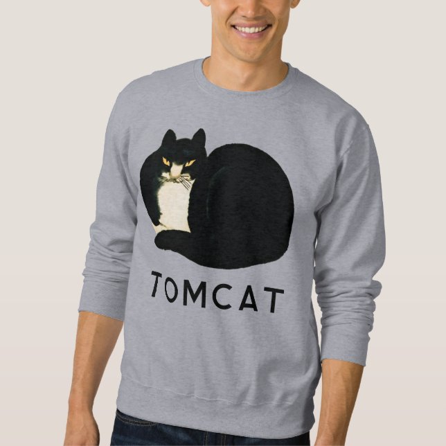 Sweatshirt Tomcat Chinese Qing Dynastie Manchu noir Chat (Devant)