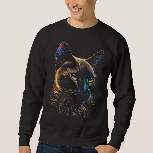 Sweatshirt Tonkinese  Colorful graphic Cat Dad Mom Men Women (Devant)