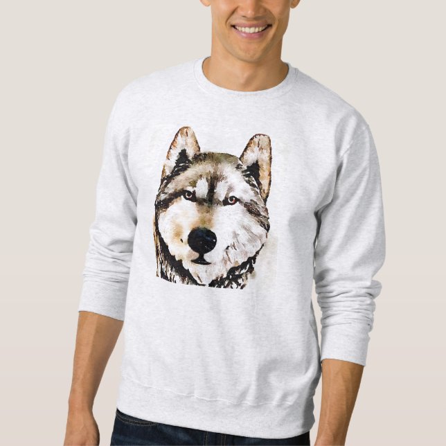 Sweatshirt Tons de la terre de loup (Devant)
