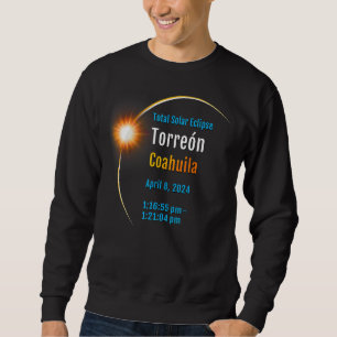 Sweatshirt Torreón Coahuila Mexique Total Solar Eclipse 2024 