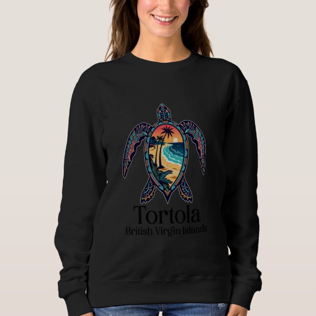 Sweatshirt Tortola B.V.I British Virgin Islands Souvenir Vaca (Devant)