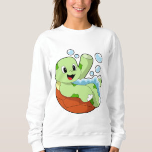 Sweatshirt Tortue à la baignade avec mousse