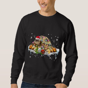 Sweatshirt Tortue africaine Sulcata Père Noël Amateurs de Noë