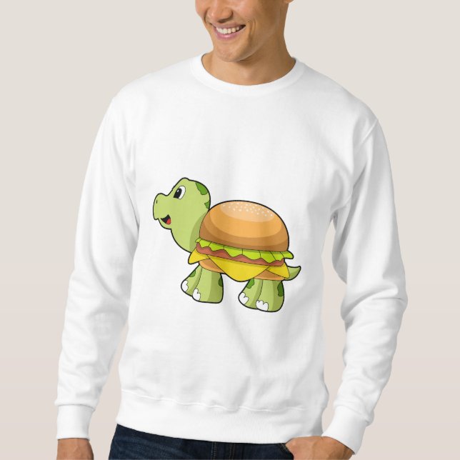 Sweatshirt Tortue avec coquille comme Burger.PNG (Devant)