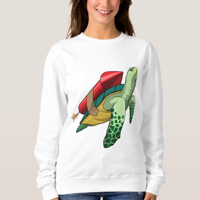 Sweatshirt Tortue avec fusée (Devant)