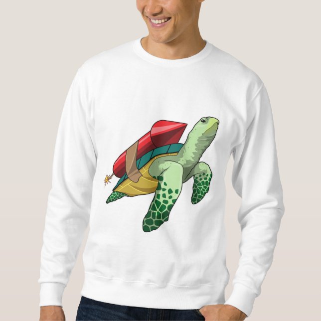 Sweatshirt Tortue avec fusée (Devant)