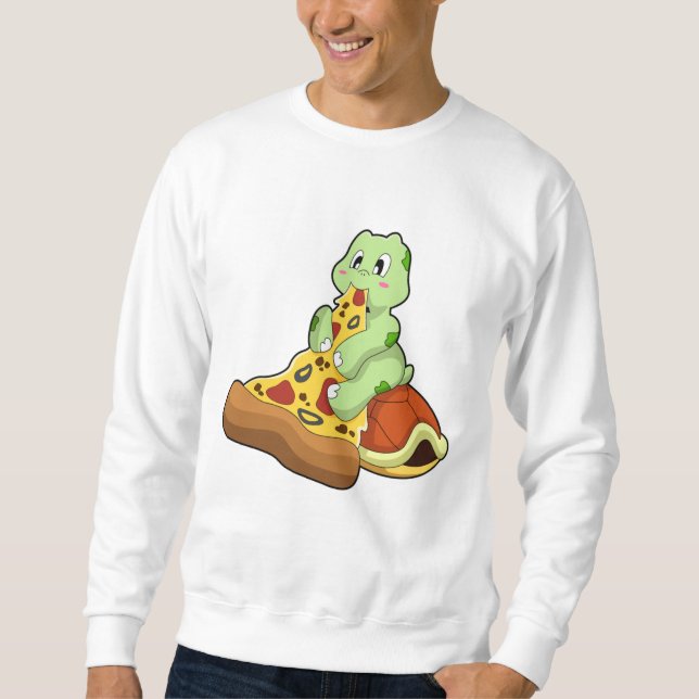 Sweatshirt Tortue avec Pizza (Devant)