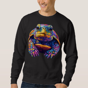 Sweatshirt Tortue boîte colorée Étang Amoureux des animaux Ho