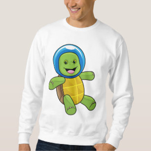 Sweatshirt Tortue en astronaute avec boule de verre