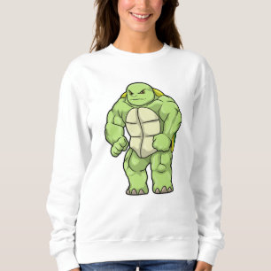 Sweatshirt Tortue en Bodybuilder avec Six pack
