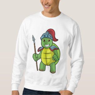 Sweatshirt Tortue en guerrier avec Spear & Helmet