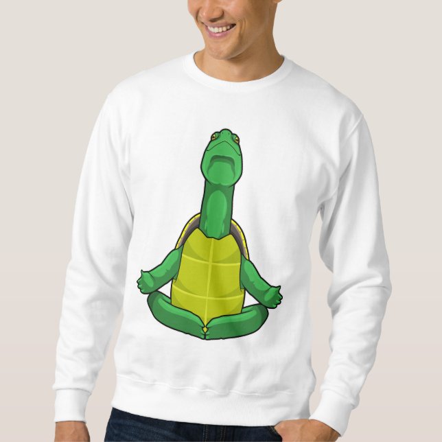 Sweatshirt Tortue en méditation de yoga (Devant)
