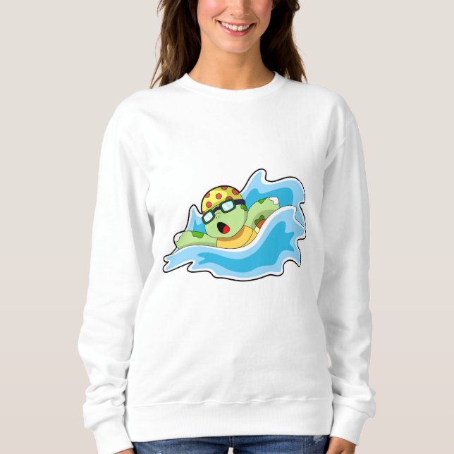 Sweatshirt Tortue en nage dans l'eau (Devant)