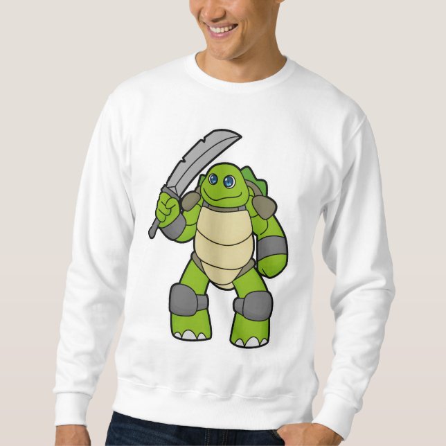 Sweatshirt Tortue guerrière avec épée (Devant)