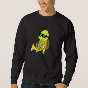 Sweatshirt Tortue Portant des lunettes de soleil Jouant à la