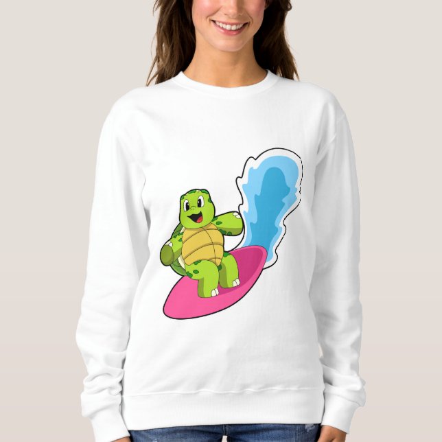 Sweatshirt Tortue surfeur avec Surfer (Devant)