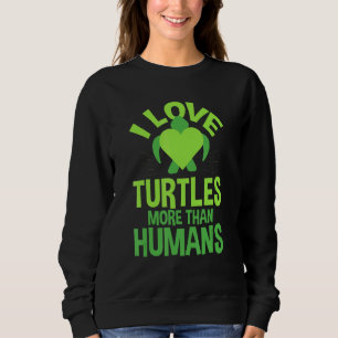Sweatshirt Tortues D'amour Mignonnes Plus Que Les Humains Nat