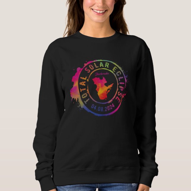 Sweatshirt Total Solar Eclipse 2024 Canada Quebec Sherbrooke  (Devant)