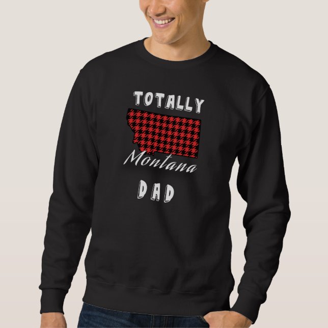 Sweatshirt TOTALEMENT MONTANA DAD Buffalo Plaid State (Devant)