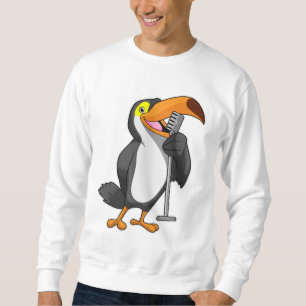 Sweatshirt Toucan at Music with Microphone