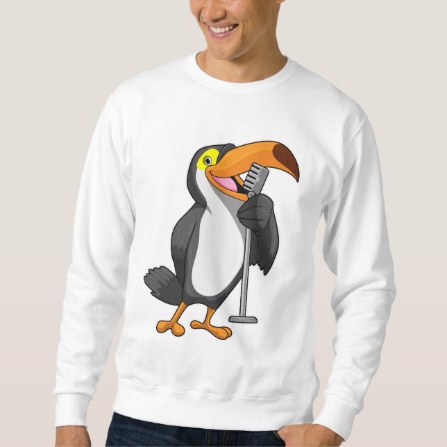 Sweatshirt Toucan at Music with Microphone (Devant)