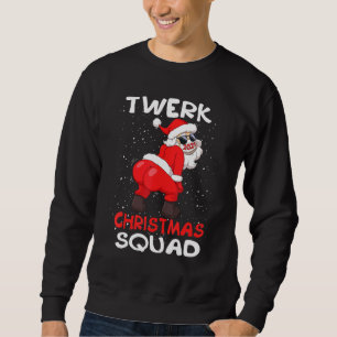 Sweatshirt Tourner le Père Noël en visage Masque Twerk Noël