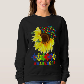 Sweatshirt Tournesol Autisme Puzzle Pièce Cool Sensibilisatio