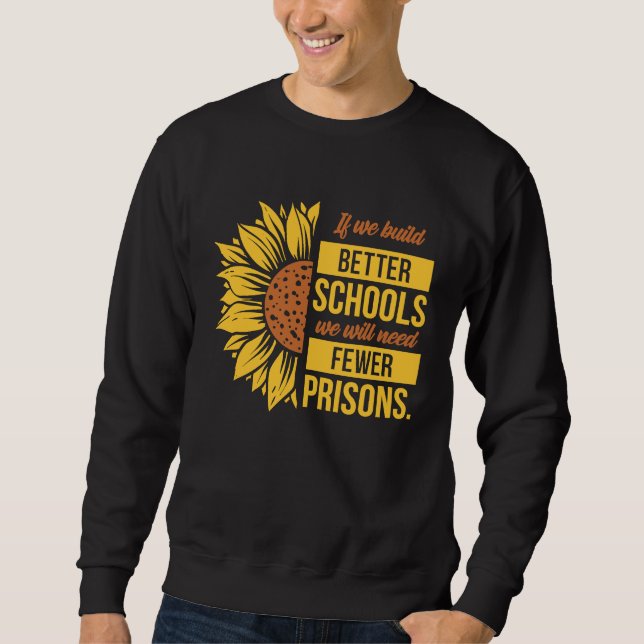 Sweatshirt Tournesol Enseignant Meilleures Écoles Moins de Pr (Devant)