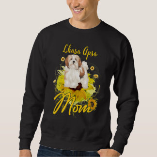 Sweatshirt Tournesol Lhasa Apso Maman Chien Mère