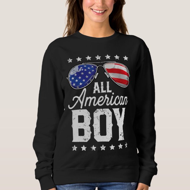 Sweatshirt Tous American Boys 4 juillet Boys Enfants Lunettes (Devant)