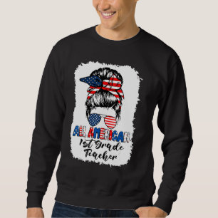 Sweatshirt Tous les américains 1ère année enseignant peint Ar