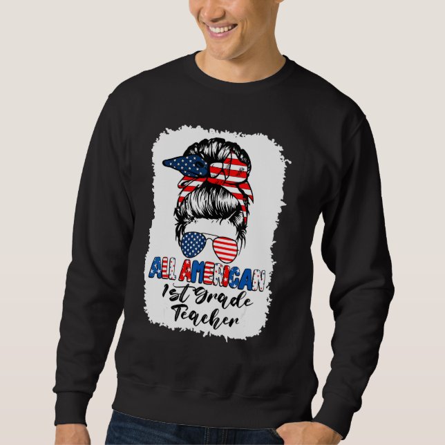 Sweatshirt Tous les américains 1ère année enseignant peint Ar (Devant)