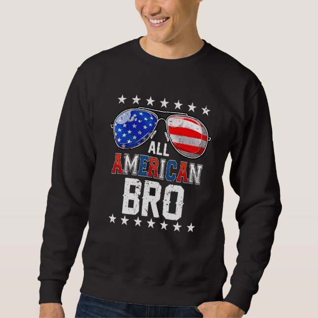 Sweatshirt Tous les Américains nous Broncent Drapeau Pour Cor (Devant)