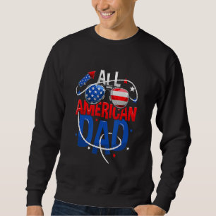 Sweatshirt Tous les Américains Papa Correspondant Famille Qua