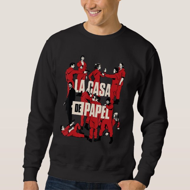 Sweatshirt Tous Les Caractères Money City Heists Poster Pour  (Devant)