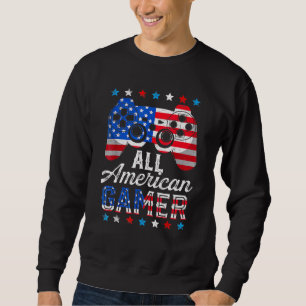 Sweatshirt Tous les joueurs américains Jeu vidéo Drapeau Amér