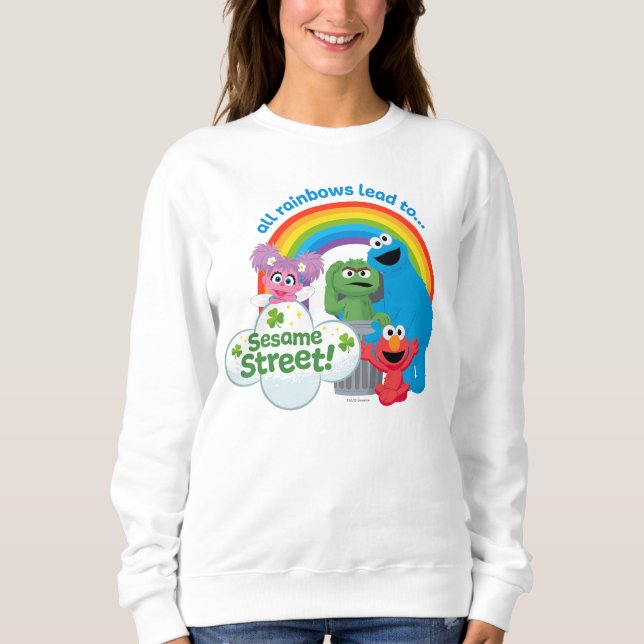 Sweatshirt Tous les Rainbows mènent à Sesame Street (Devant)