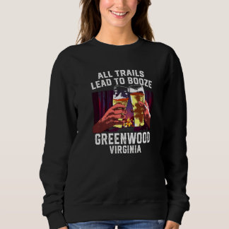 Sweatshirt Tous Les Sentiers Menent À Booze Greenwood Camping