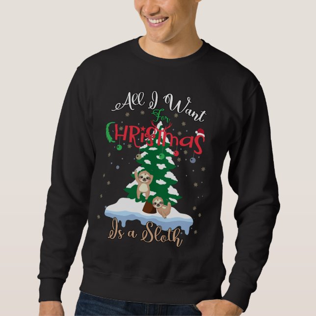 Sweatshirt Tout Ce Que Je Veux Pour Noël Est Un Fantôme (Devant)