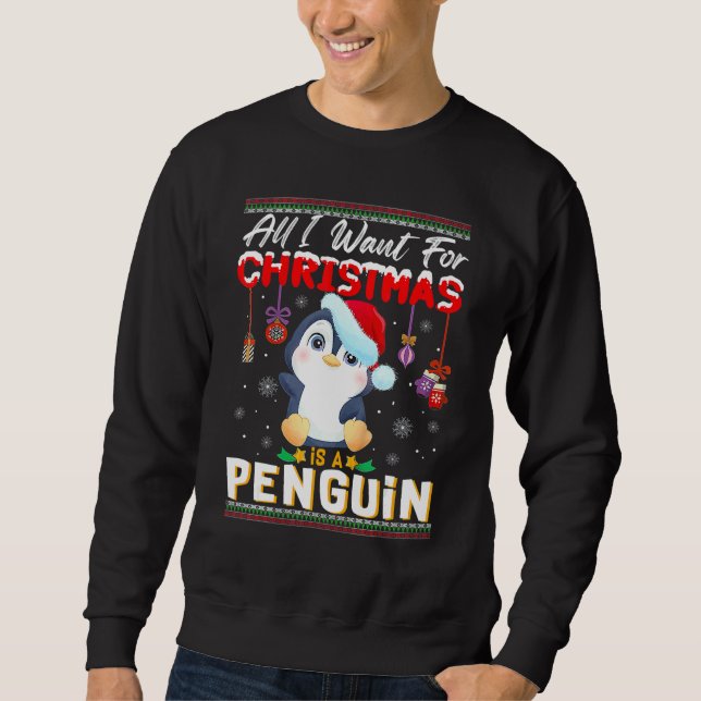 Sweatshirt Tout ce que je veux pour Noël est un pull moche de (Devant)