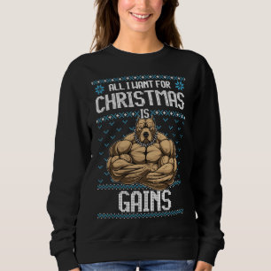 Sweatshirt Tout Ce Que Je Veux Pour Noël Si Gains Drôle Pitbu