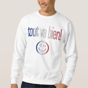Sweatshirt Tout va Bien ! Couleurs françaises de drapeau