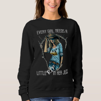 Sweatshirt Toute fille a besoin d'un petit accroc à son jean