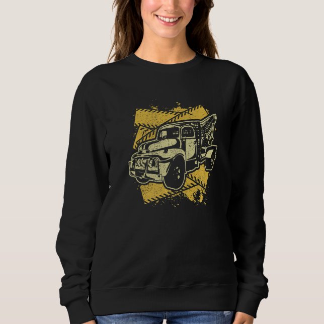 Sweatshirt Tow Truck Trucker Wrecker Breakdown Service Car Dr (Devant)